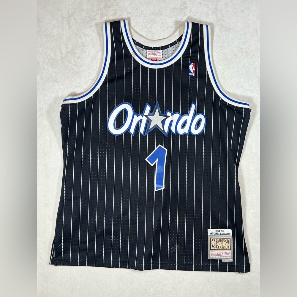 Mitchell & Ness Black and Blue Orlando Jersey